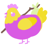 Slushie, a orchid and yellow chicken with a head pattern
