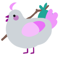 A mist and lavender chicken