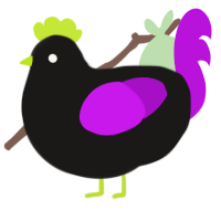 (unnamed), a sable and amethyst chicken