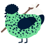 Rads, a spring and tumblr chicken with a speckle pattern