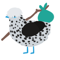 Dalmation, a mist and sable chicken with a speckle pattern