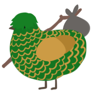 Vine Lattice, a leaf and gold chicken with a lace pattern