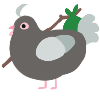 Pigeoooon, a grey and silver chicken
