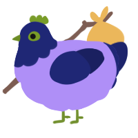 (unnamed), a lilac and navy chicken with a head pattern