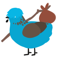 Robin Egg, a cerulean and bark chicken with a neck-speckle pattern