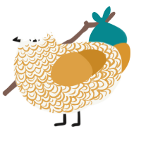 McNugget Supreme, a white and orange chicken with a double-lace pattern