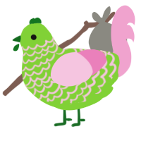 GetInto Hypnosis Mic, a grass and pink chicken with a lace pattern