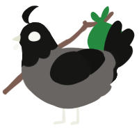 haunt, a grey and black chicken with a head pattern
