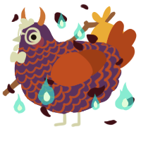 Spirit Halloween, a overcast and russet chicken with a lace pattern