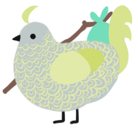 (unnamed), a silver and lemon chicken with a double-lace pattern