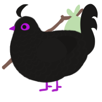 (unnamed), a sable chicken with a lace pattern