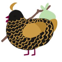 (unnamed), a sable and gold chicken with a lace pattern