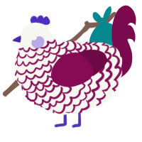 (unnamed), a white and wine chicken with a lace pattern