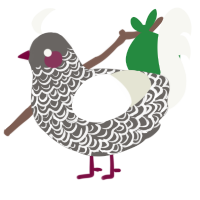 (unnamed), a grey and white chicken with a double-lace pattern