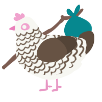 (unnamed), a white and bark chicken with a lace pattern
