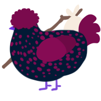 Fizzy Drink, a tumblr and wine chicken with a speckle pattern