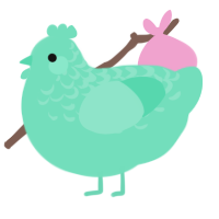 Bar of Soap, a mint chicken with a half-lace pattern