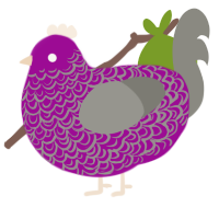 (unnamed), a plum and ash chicken with a double-lace pattern