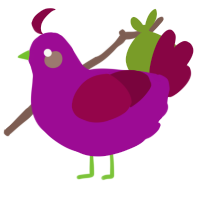 Orange Aloe, a plum and maroon chicken
