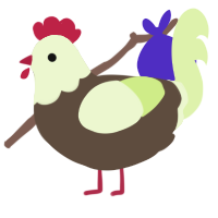 sprouted onion, a bark and apple chicken with a head pattern