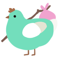 Pastel, a mint and white chicken