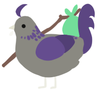 Fancier Pigeon, a ash and overcast chicken with a neck-speckle pattern