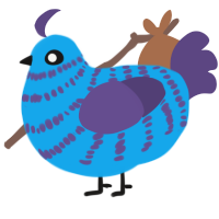 Caliper, a sky and overcast chicken with a bar pattern