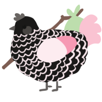 Ilikemenderman, a sable and rose chicken with a lace pattern
