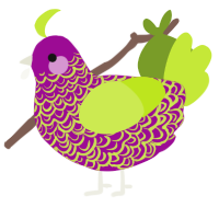 Dragonfruit, a plum and lime chicken with a double-lace pattern