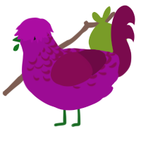 Very Bery, a plum and wine chicken with a half-lace pattern