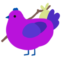 (unnamed), a amethyst and indigo chicken