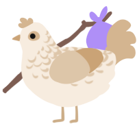 (unnamed), a cream and beige chicken with a half-lace pattern