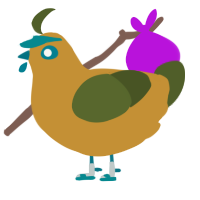 Tai, a gold and olive chicken