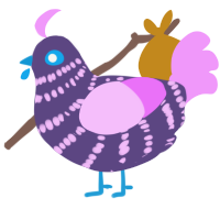 (unnamed), a overcast and lavender chicken with a bar pattern