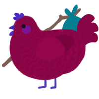 (unnamed), a maroon chicken with a lace pattern