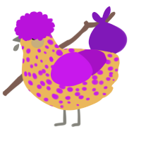 (unnamed), a honey and amethyst chicken with a speckle pattern