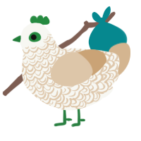 Soy Milk, a white and beige chicken with a double-lace pattern
