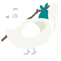 The Spectre, a white chicken with a head pattern
