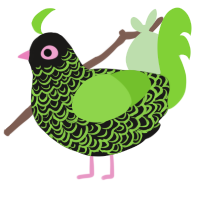 (unnamed), a sable and grass chicken with a double-lace pattern