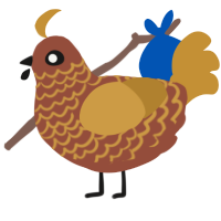 potatow, a russet and gold chicken with a lace pattern