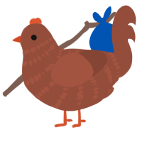 PALGANY, a russet chicken with a bar pattern