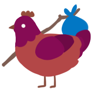 (unnamed), a red and wine chicken with a head pattern