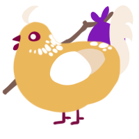 Buttermilk, a honey and cream chicken with a neck-speckle pattern