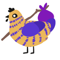 (unnamed), a honey and indigo chicken with a bar pattern
