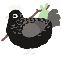 Sliver, a sable and grey chicken with a half-lace pattern