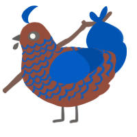 (unnamed), a russet and ultramarine chicken with a lace pattern
