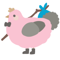 plucked pigeon, a rose and ash chicken