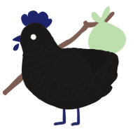 Almost Void, a sable chicken with a lace pattern
