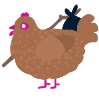 Sasquatch sassy, a brown chicken with a speckle pattern