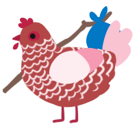 Roses, a red and rose chicken with a lace pattern